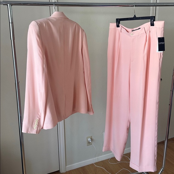 Lauren by RL Pale Pink Blazer and Pants Set (size 16) - NEW - Picture 8 of 9